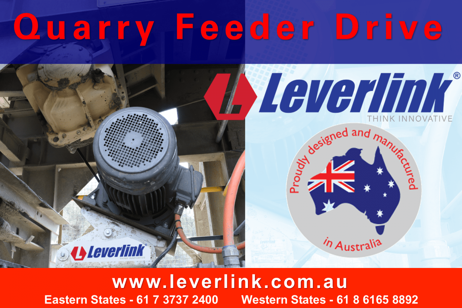 LEVERLINK Motorbase-Quarry Feeder-Screen-Belt Tensioning
