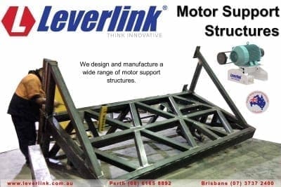 LEVERLINK Motorbase guards Quarry Pumps Motor support structure. Base frames. V belt guards. Drive guards.