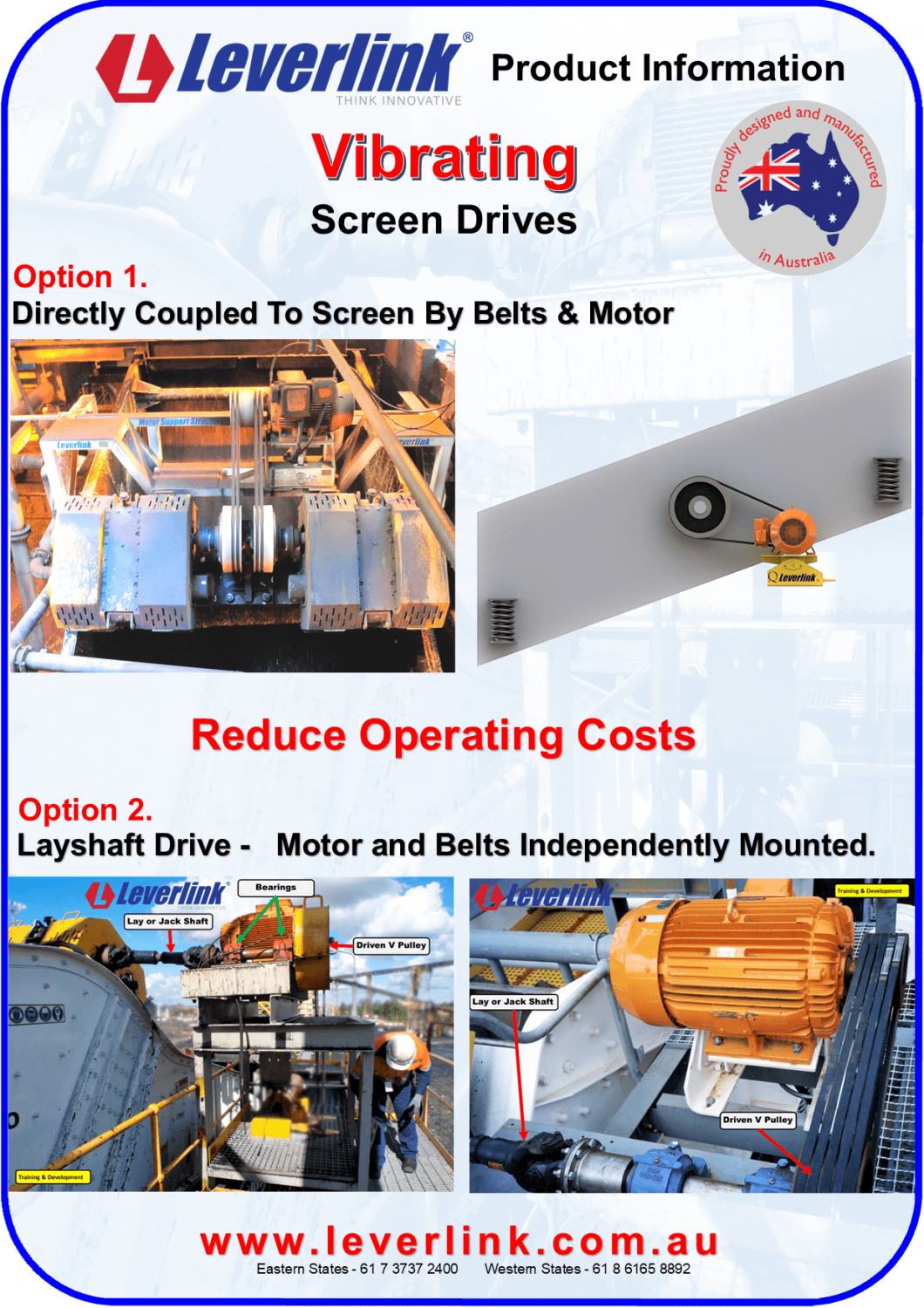 LEVERLINK Vibrating Screen Motorbase- Motor Base-Motor Mount-Self Tensioning-Local Manufacture-Made in Australia.