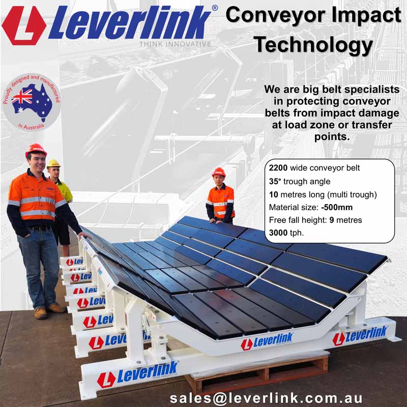 LI128 Leverlink Impact beds conveyor quarry dynamic copy protect conveyor belts from impact damage
