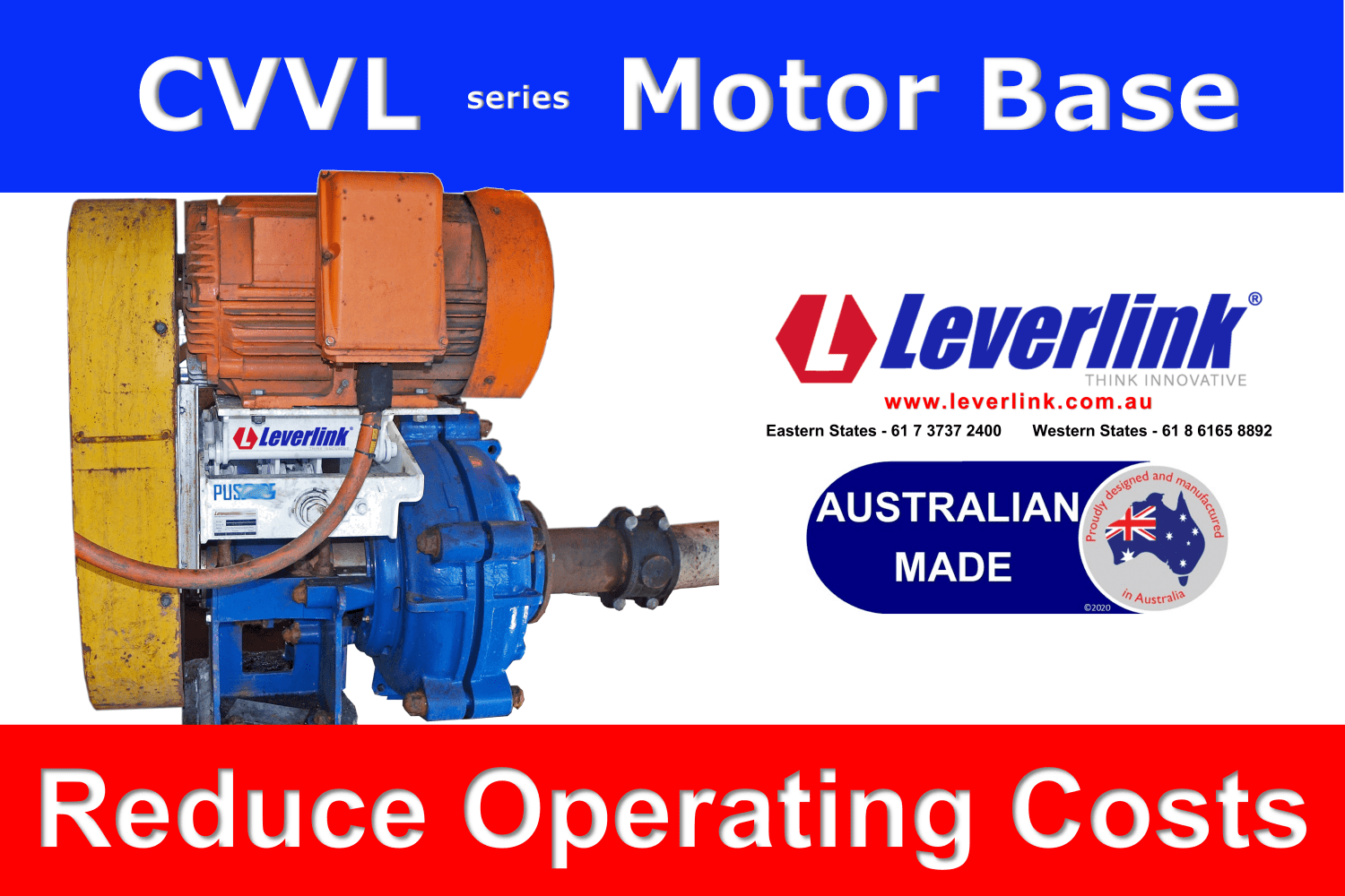 Leverlink CVVL Series Motor Base-Pumps-Slurry-Gravel-Quarry-Mining-Australian Made
