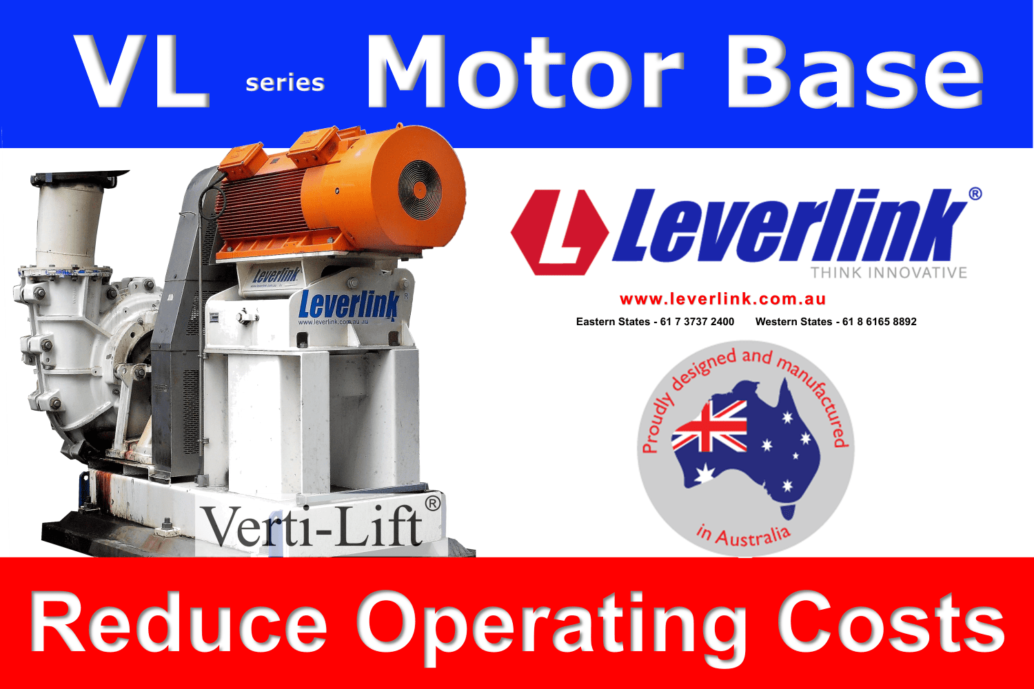 Leverlink Motorbase for Pump drives-Mining-Quarry-Heavy Industry
