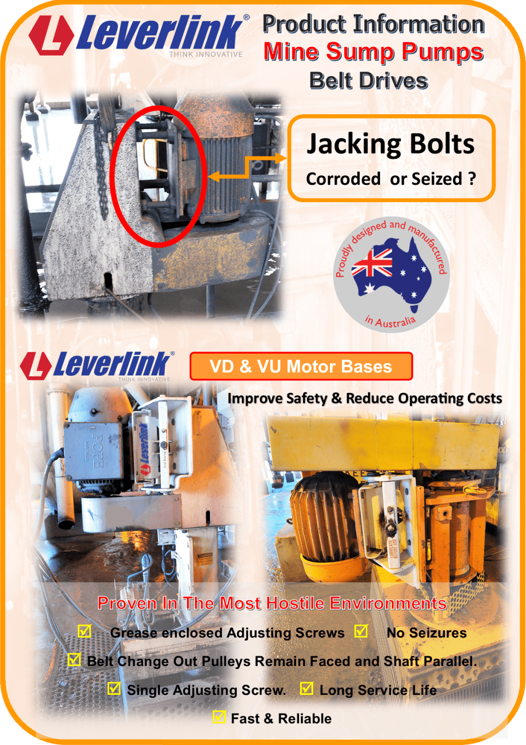 Sump Pumps - VU & VU Series Motor Base-Coal - Iron Ore-LEVERLINK